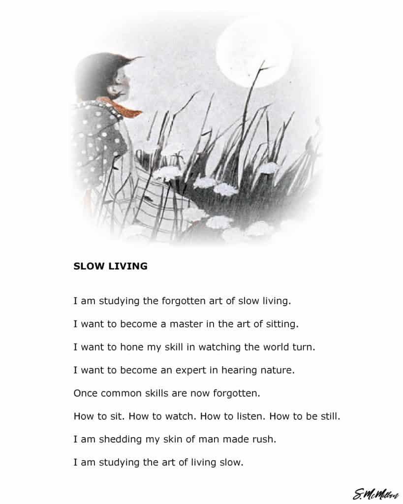 slow living red thread poetry by susanne McMillan